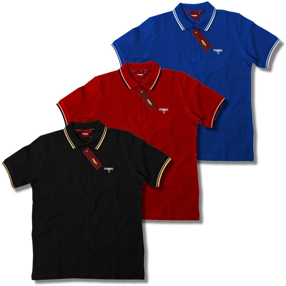 Merc London Mod Tipped Pique 3 Button Target Logo Polo Shirts Adaptor
